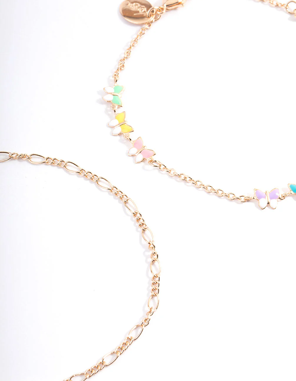 Gold Butterfly Mulit Anklet - Image 2