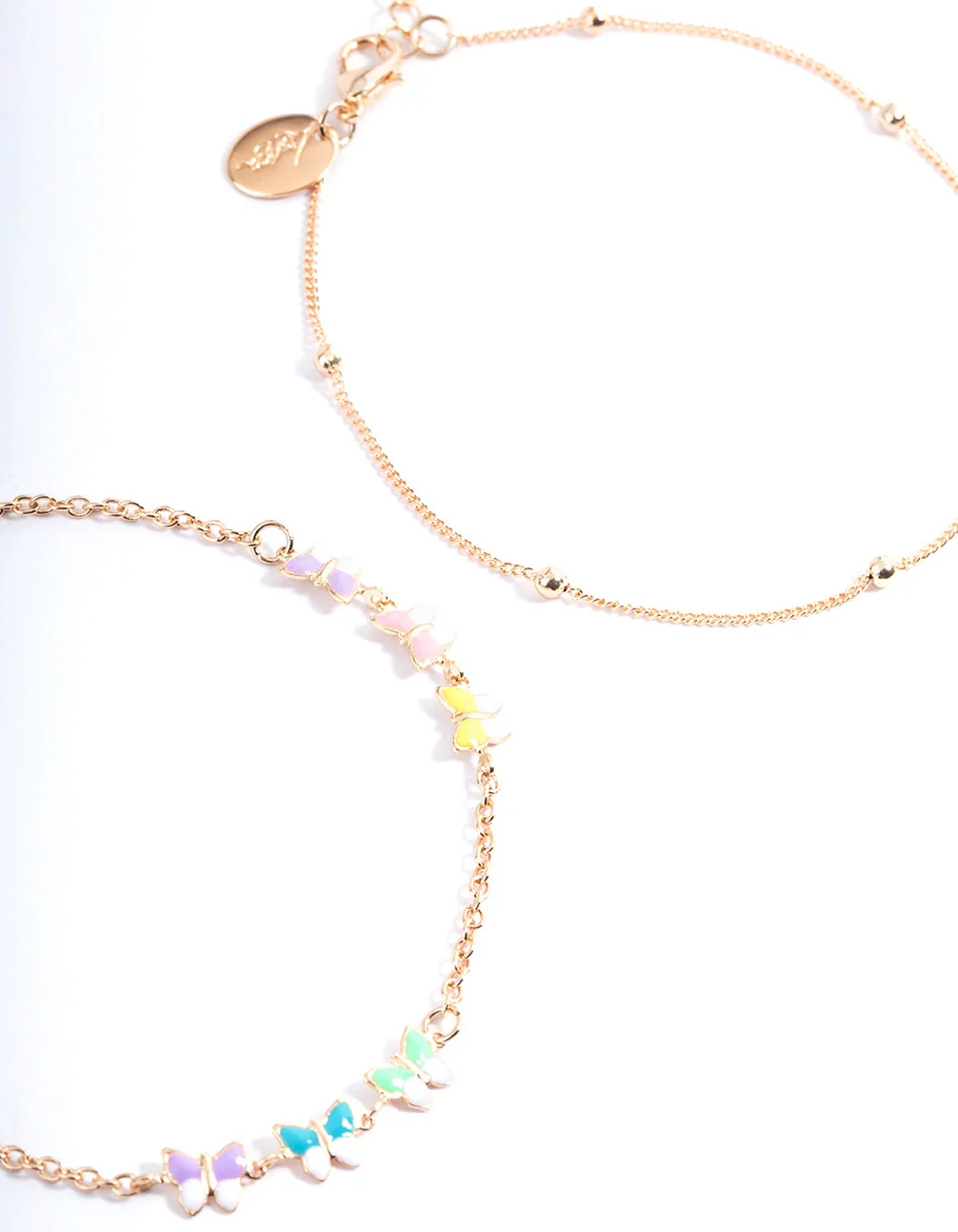 Gold Butterfly Mulit Anklet - Image 3