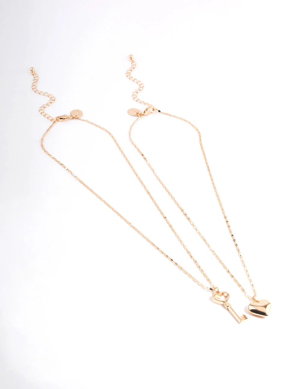 Gold Heart Key Multi Necklace - Image 2