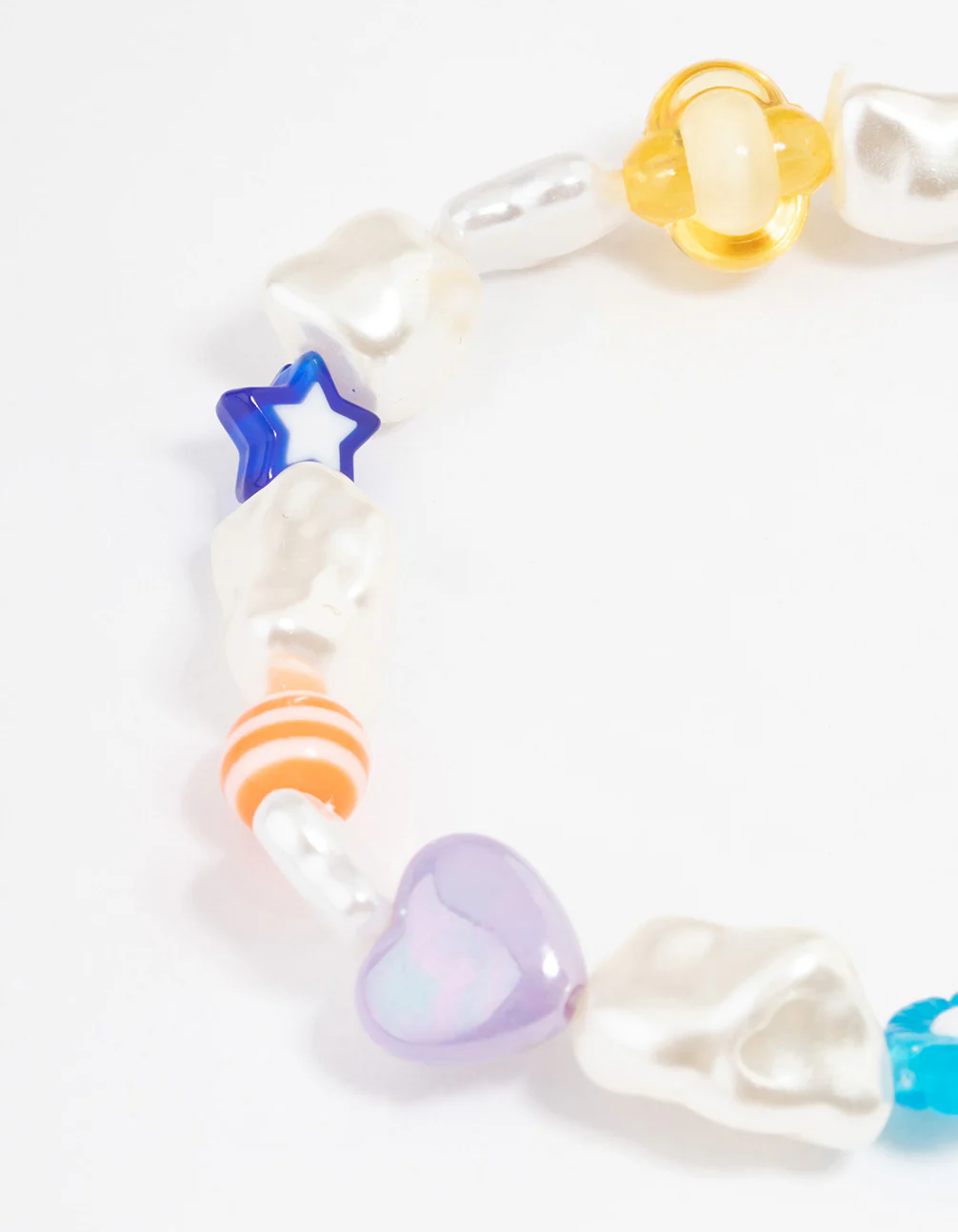 Gold Pearl Multi Charm Bracelet - Image 2