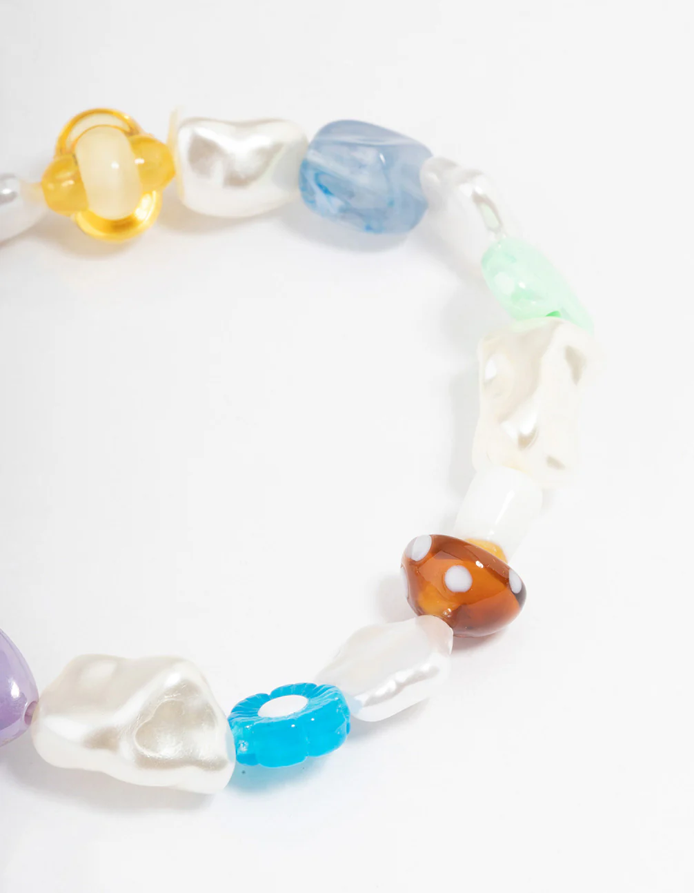 Gold Pearl Multi Charm Bracelet - Image 3
