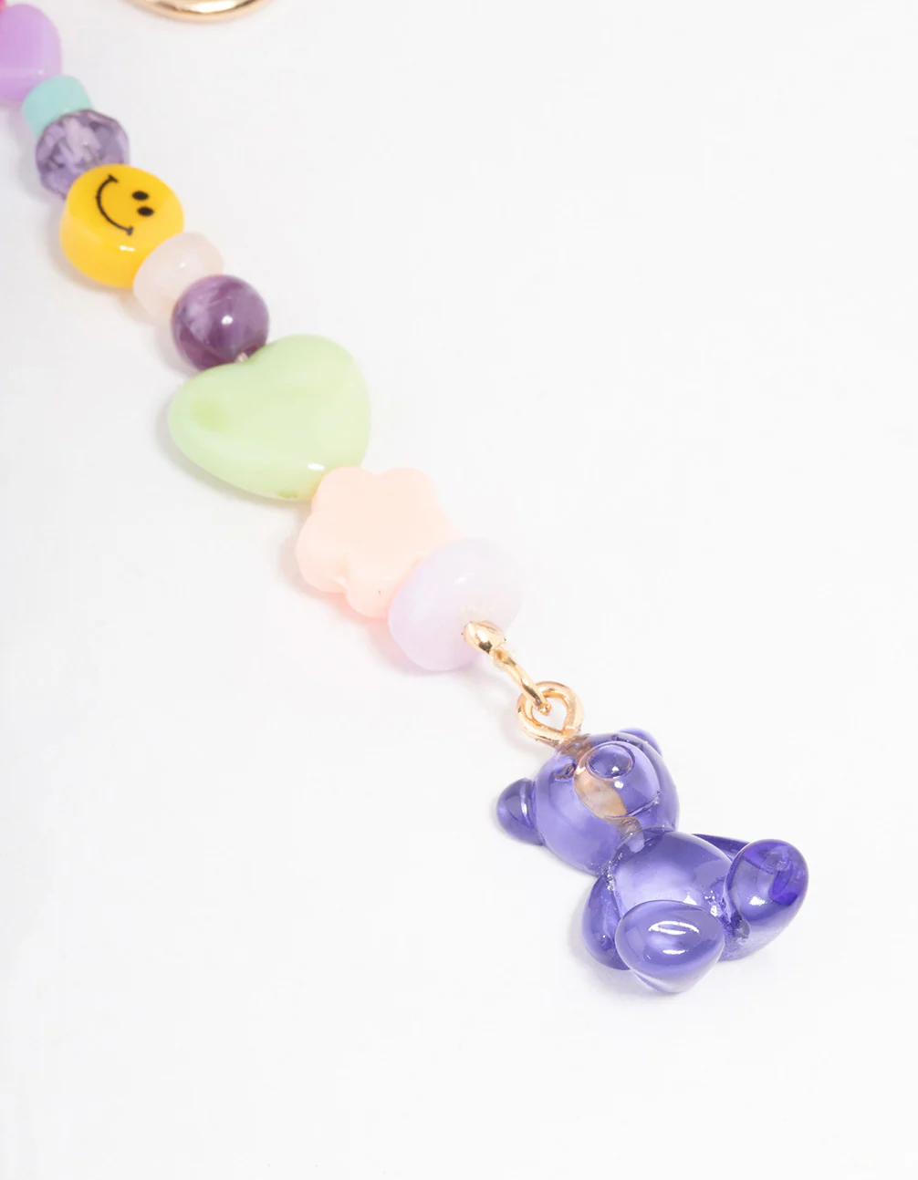 Gold Single Gummy Bear Small Phone Charm - Image 2