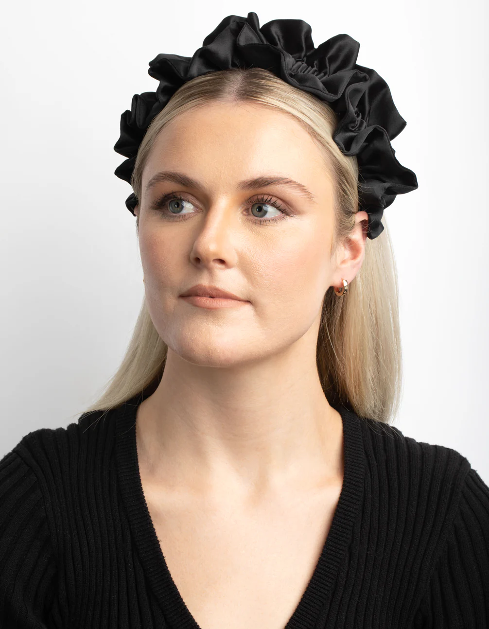 Black Ruffle Headband - Image 2