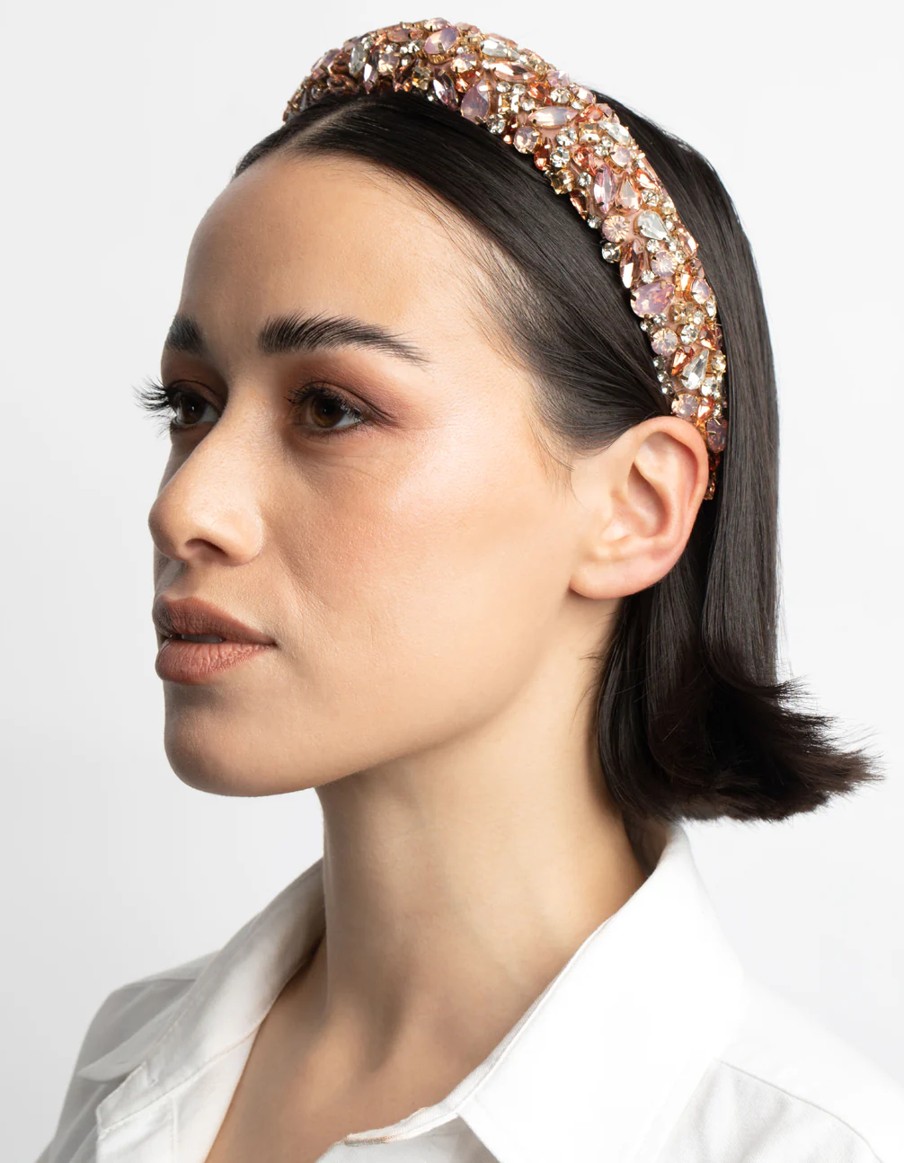Pink Mixed Stone Headband - Image 2