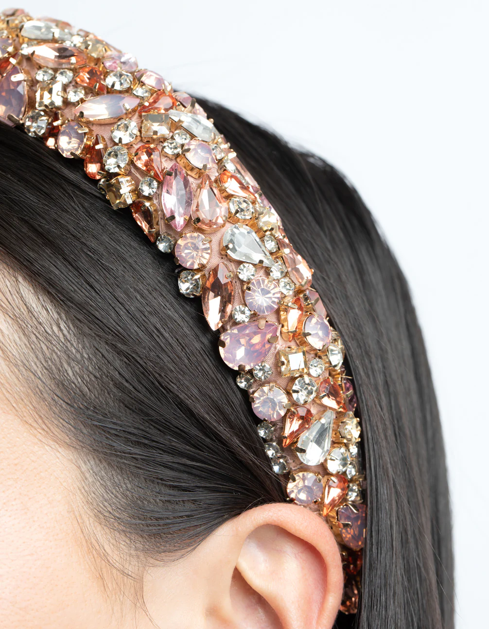 Pink Mixed Stone Headband - Image 5
