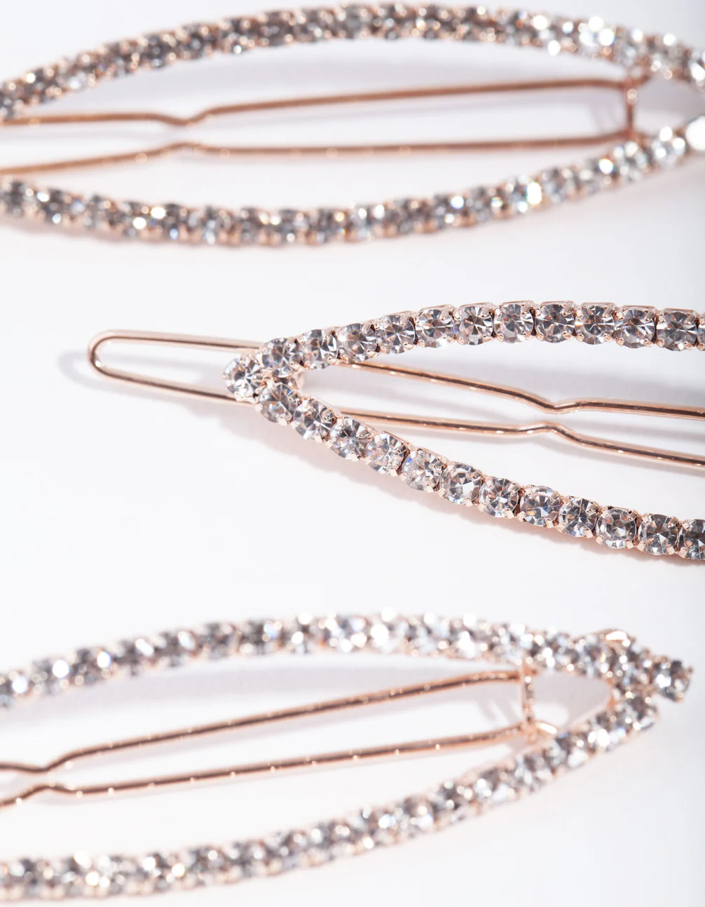 Gold Diamante Open Marquise Pack Clip - Image 2