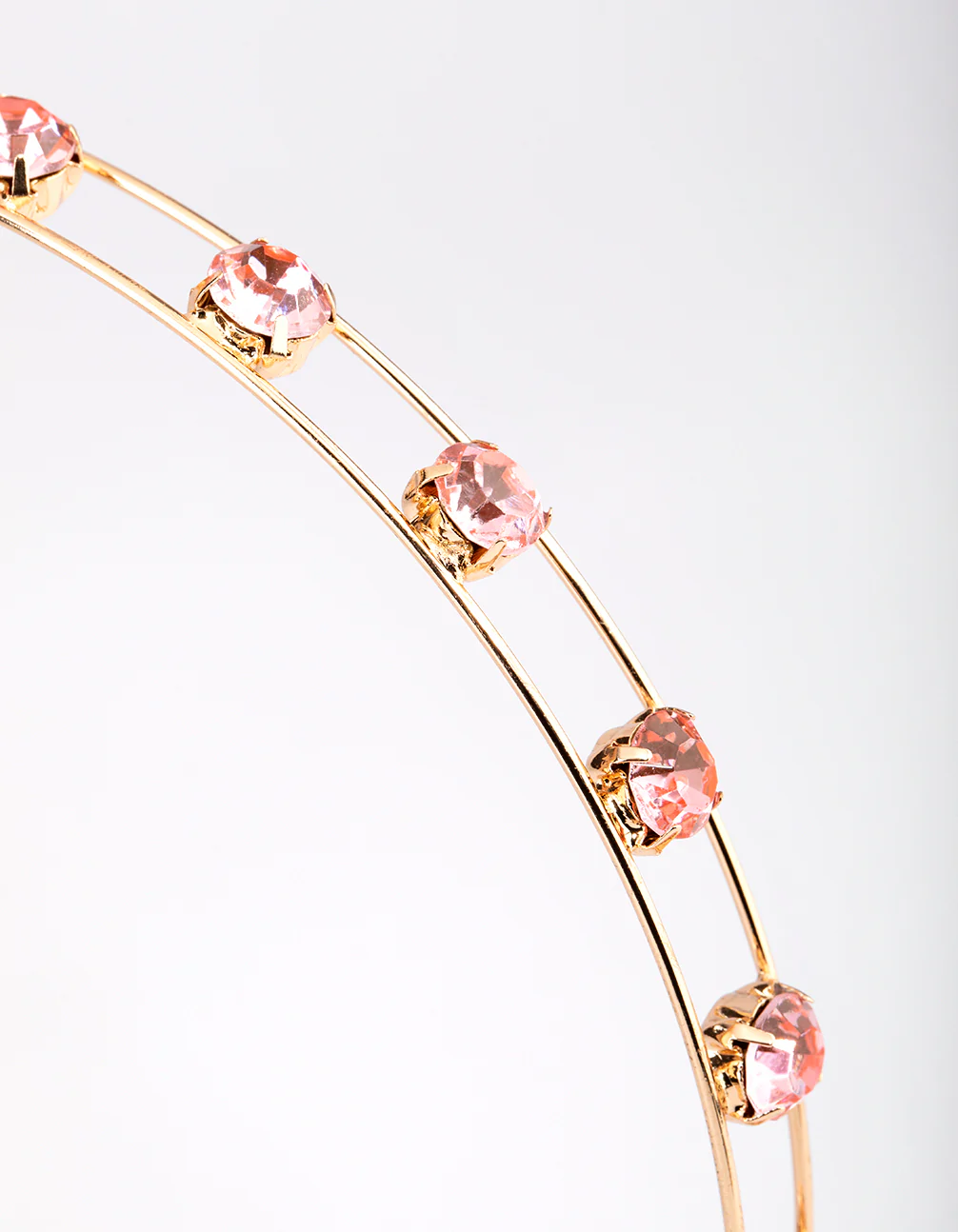 Gold Double Band Diamante Headband - Image 3