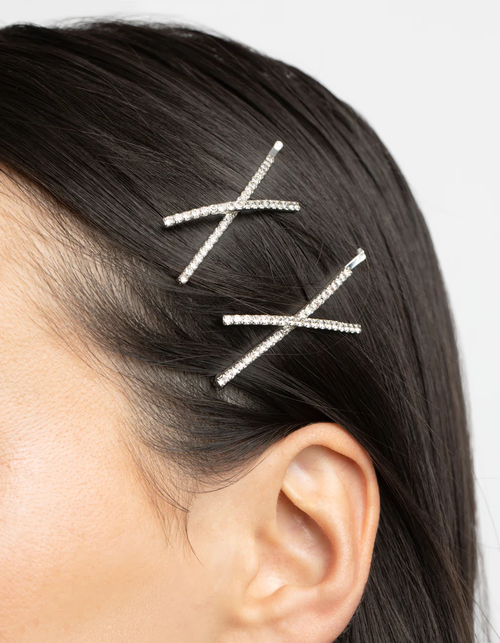 Silver Cross Diamante Hair Slide Pack - Image 5