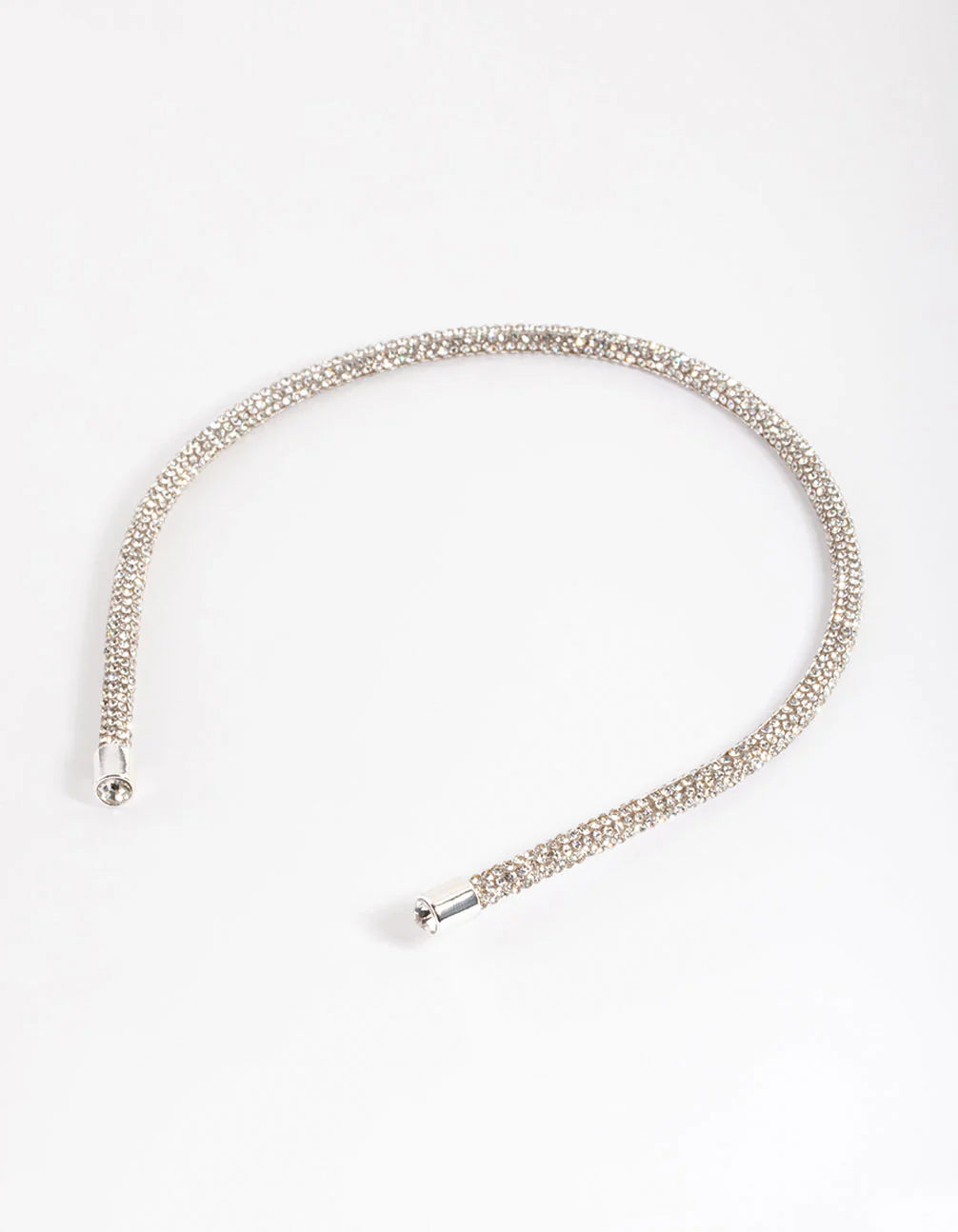Silver Rounded Diamante Headband - Image 3