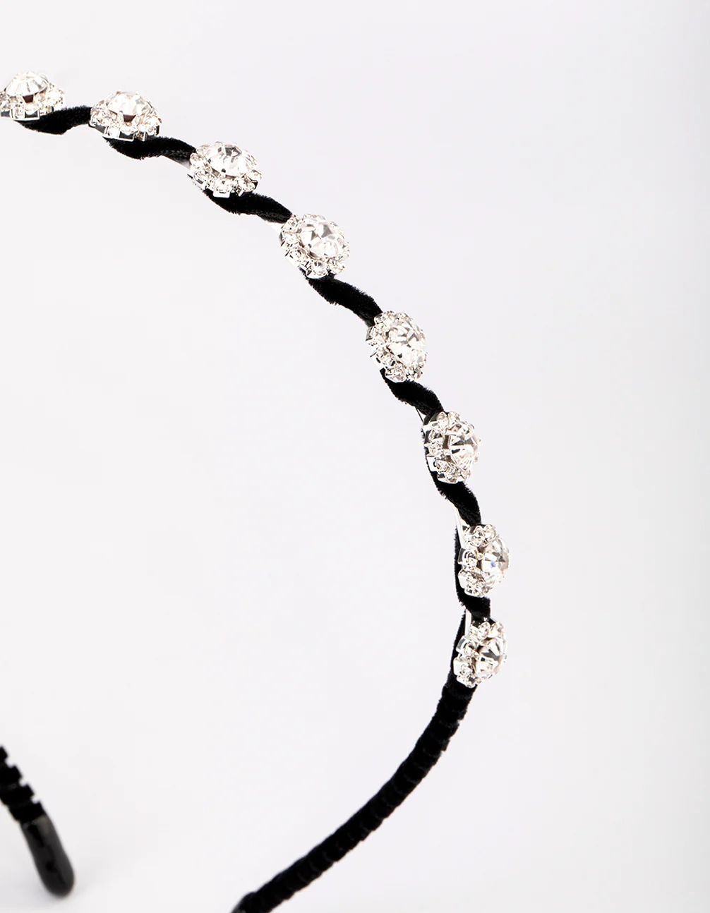 Silver Wrapped Flower Diamante Headband - Image 2