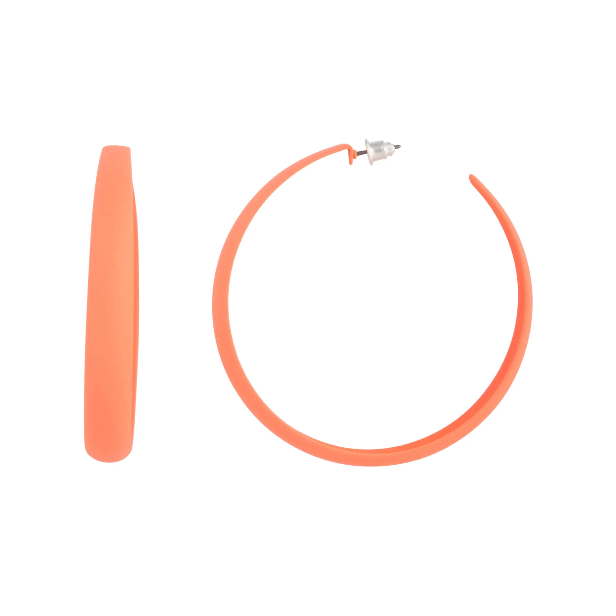 Pink Neon 3/4 Hoop Earrings - Image 2