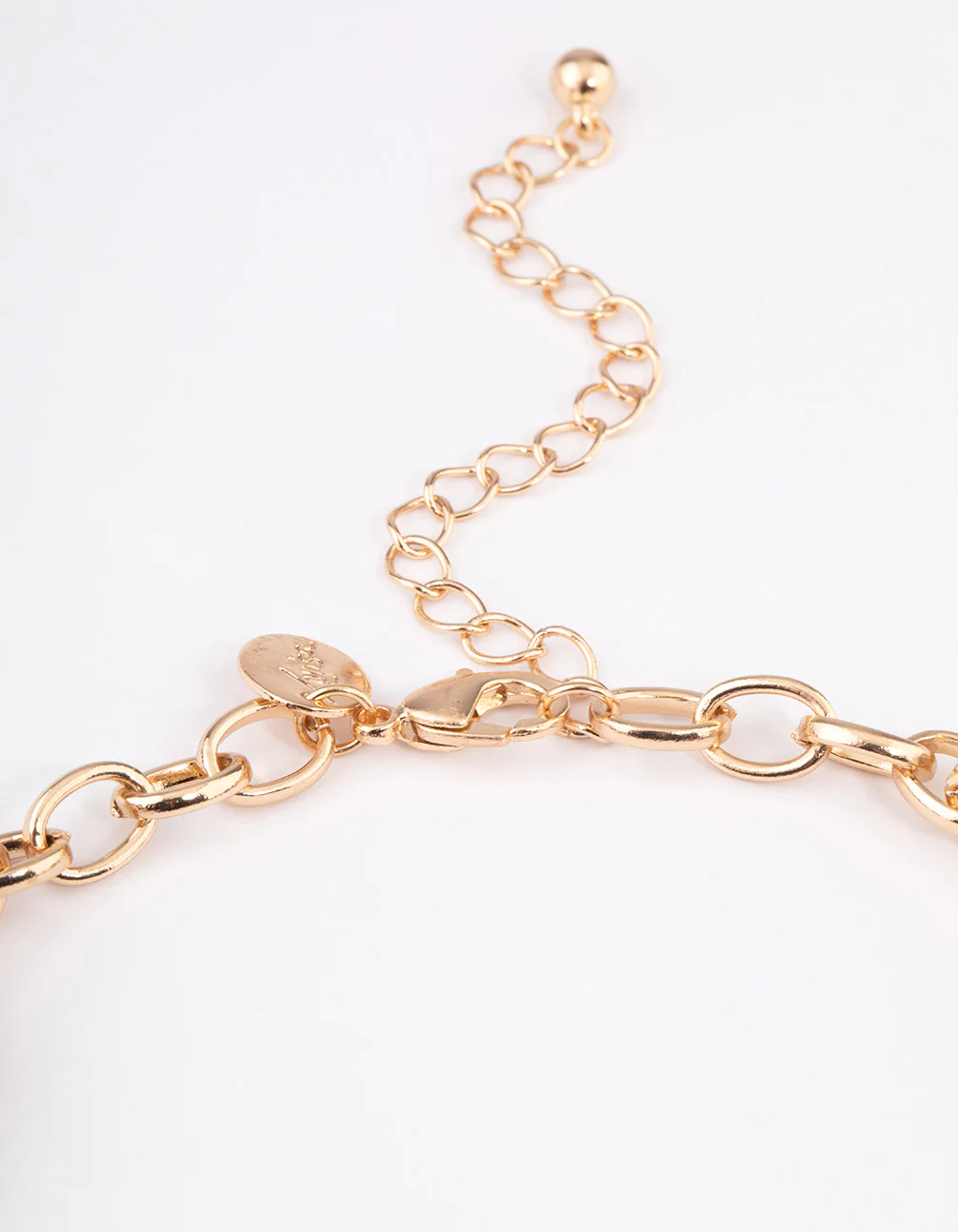 Gold Mixed Oval Link Necklace - Image 3