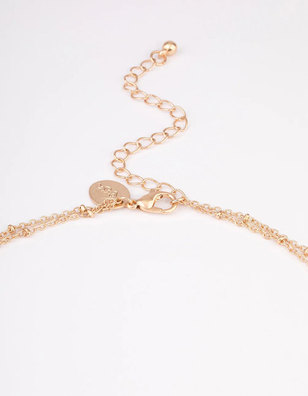 Gold Beaded Double Row Evil & Star Necklace - Image 3