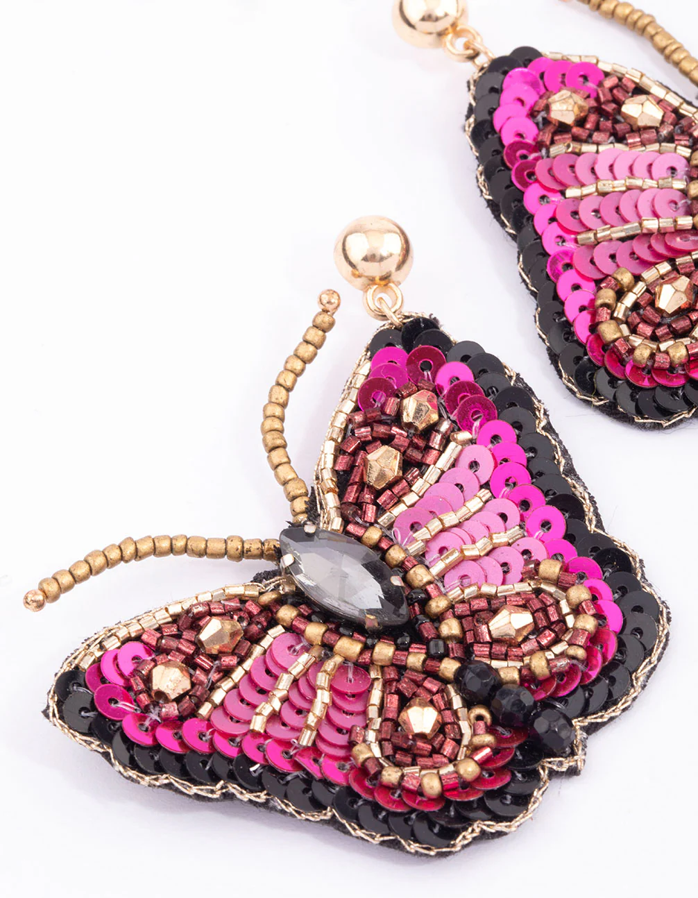 Gold Butterfly Ember Earrings - Image 2