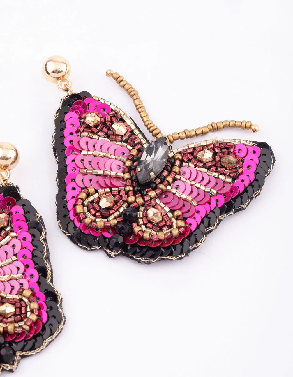 Gold Butterfly Ember Earrings - Image 3