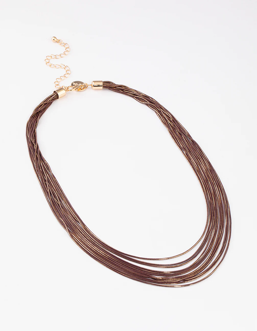 Gold Coated Snake Chain Melted Necklace - Image 2