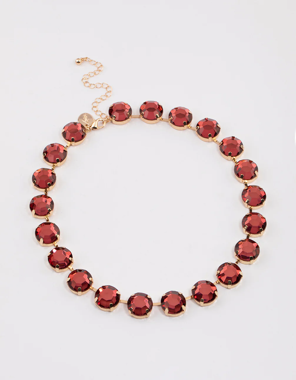Gold Large Stone Short Necklace - Image 2