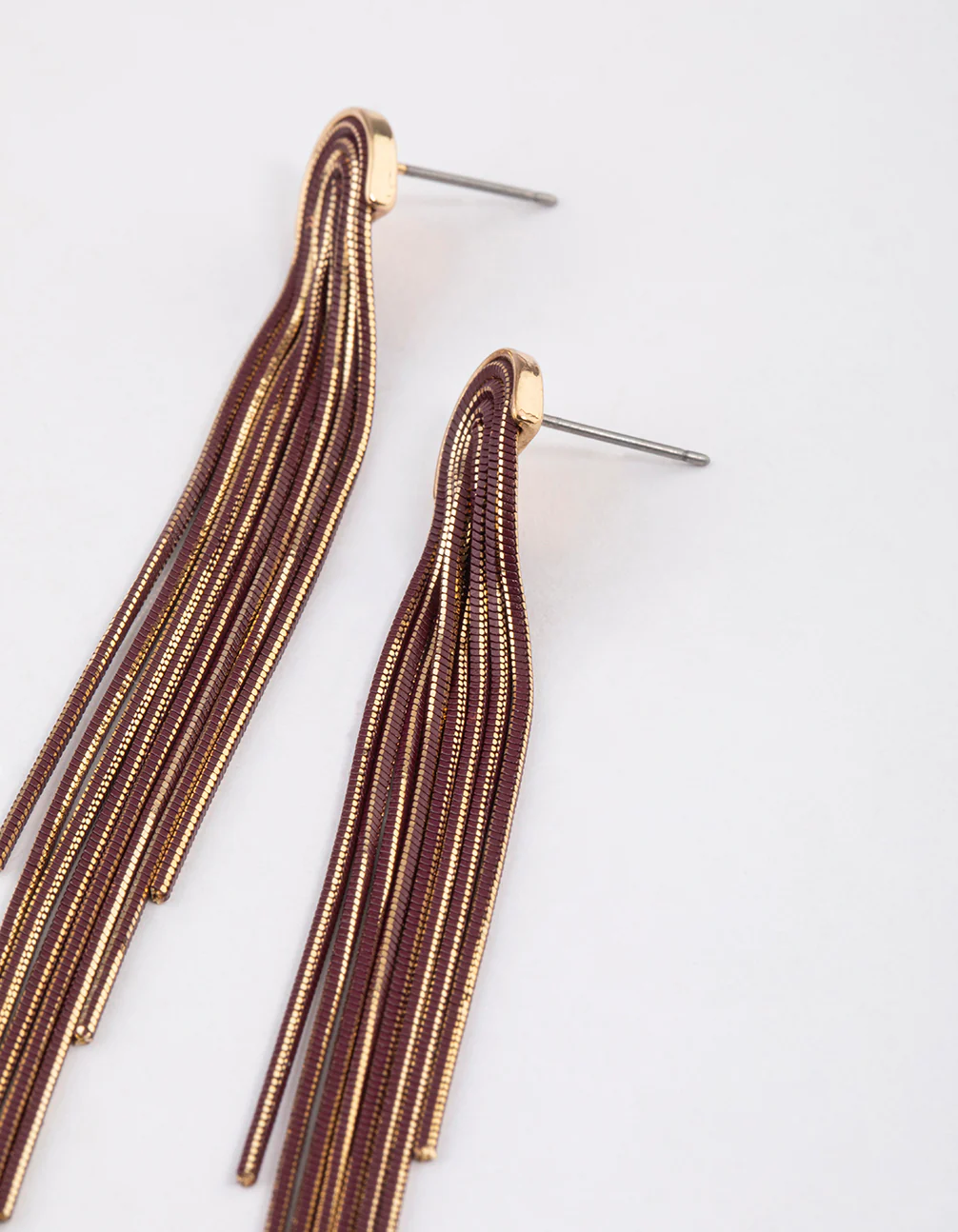 Gold Mini Waterfall Cutchain Earrings - Image 2