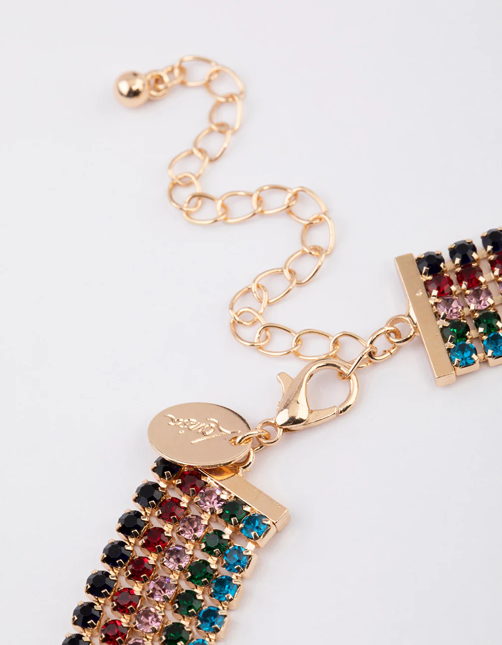 Gold Multi-Row Cup Chain Necklace - Image 3