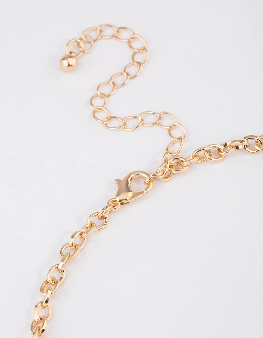 Gold Small Jewel Y-Neck Pendant Necklace - Image 3