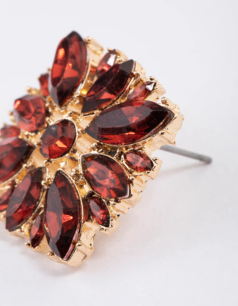 Gold Statement Stud Earrings - Image 3