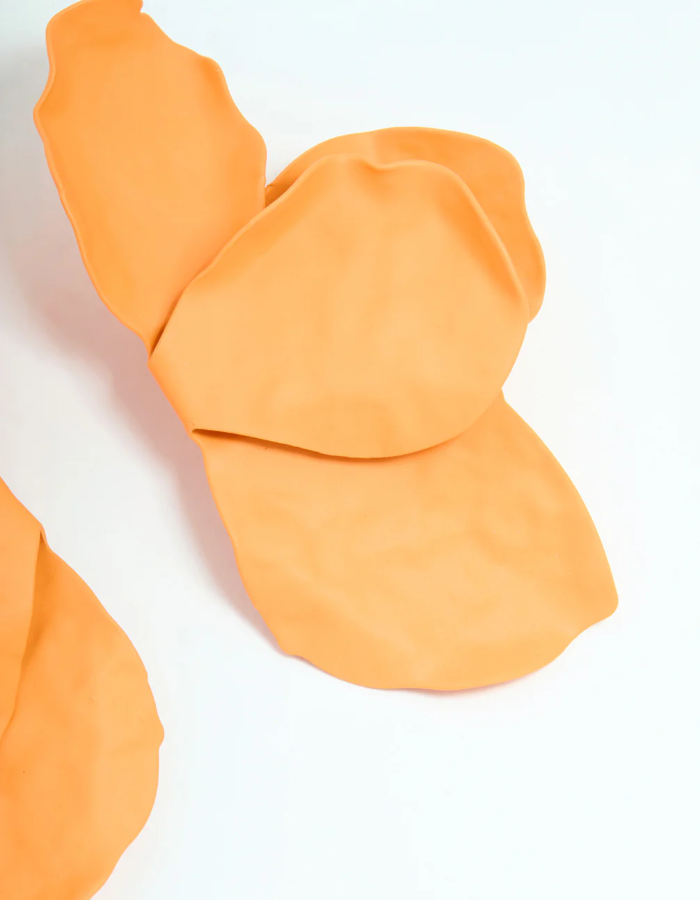 Orange Coated Flower Petal Drop Earrings - Image 5