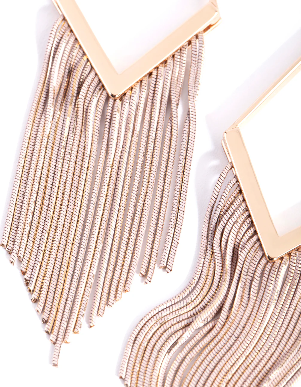 Rose Gold Diamond Snakechain Earrings - Image 3