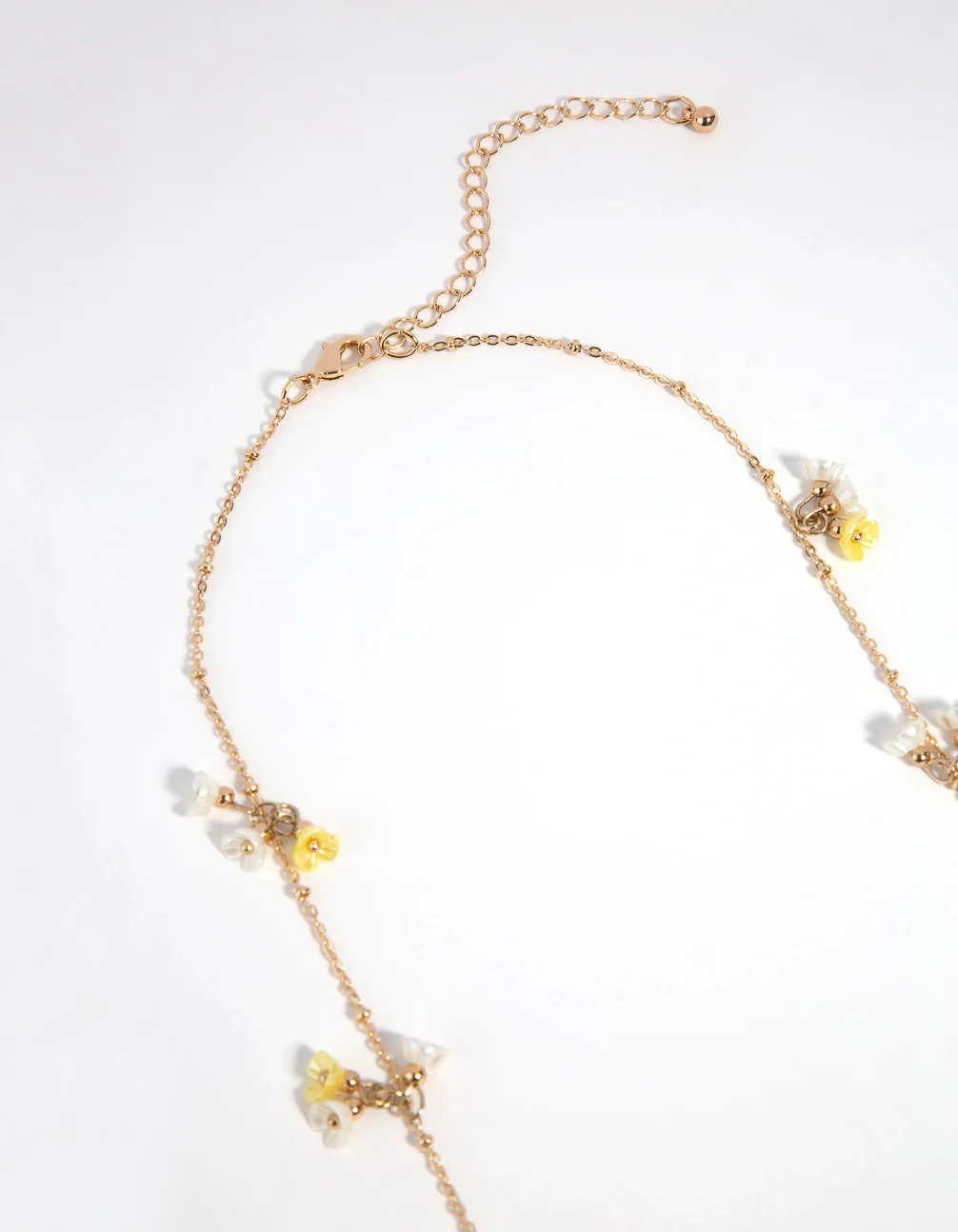Gold Mini Flower Long Necklace - Image 3