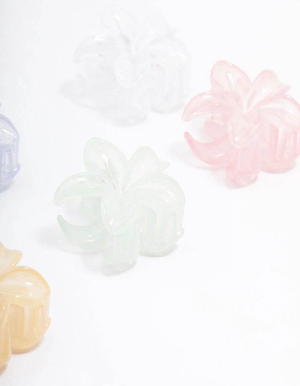 Pastel Mini Tropical Hair Claw 6-Pack - Image 2