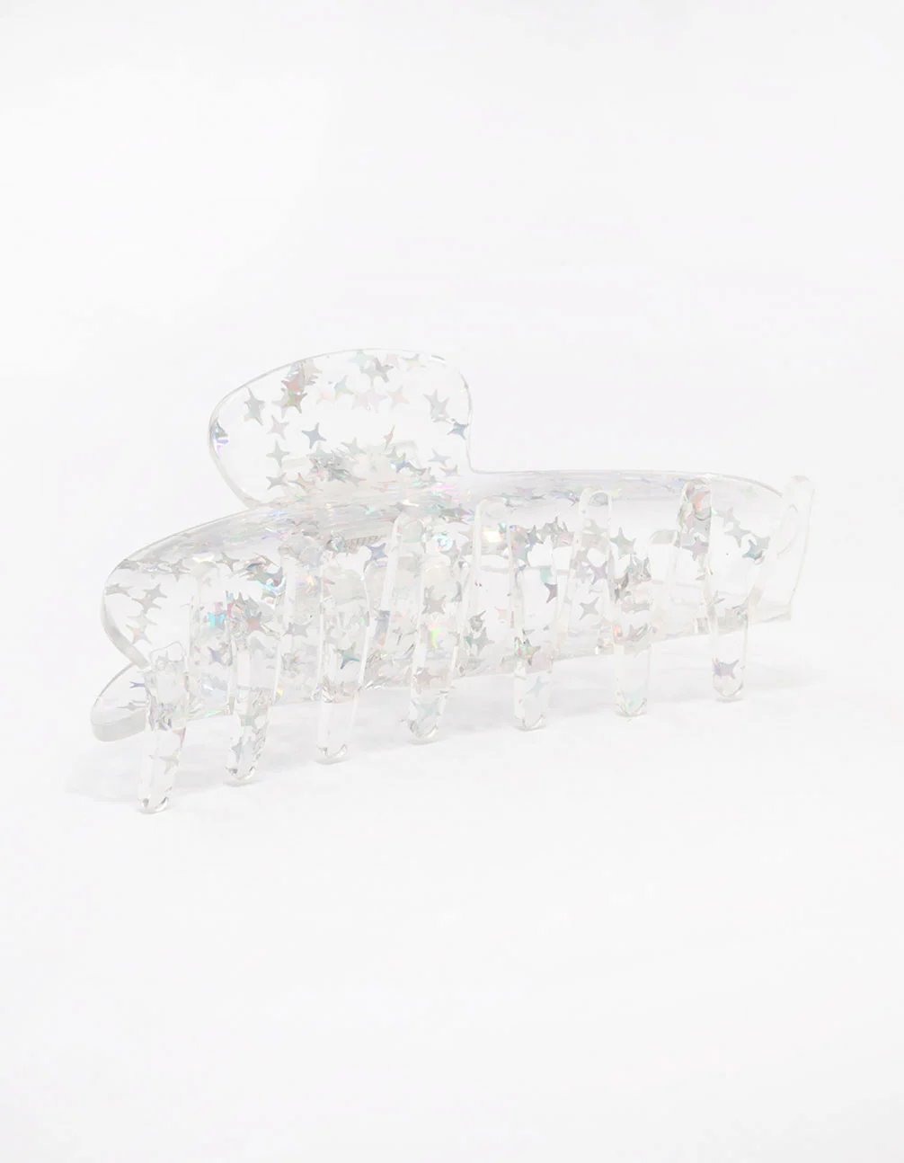 Clear Glitter Hair Claw Clip - Image 2