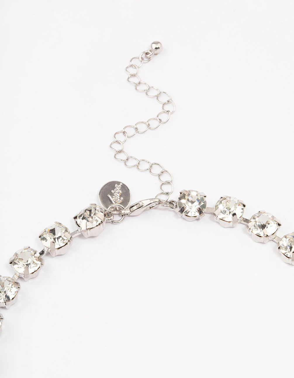Pink Chunky Diamante Heart Choker - Image 3