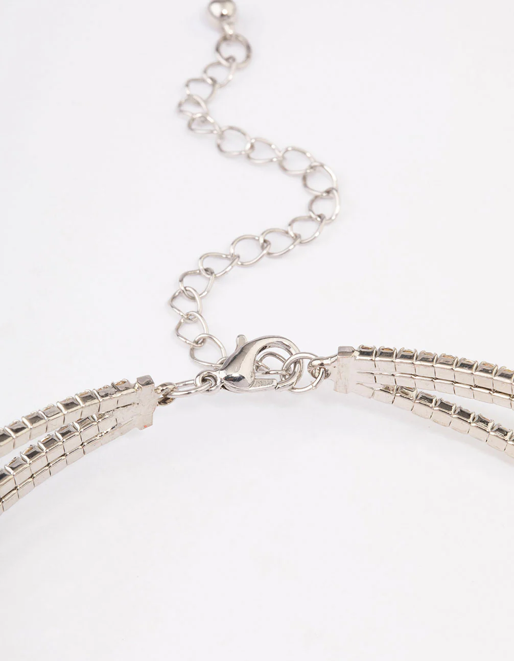 Silver Interlaced Mixed Diamante Choker - Image 3