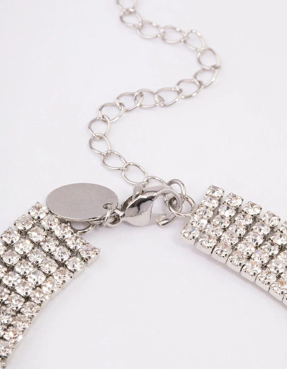 Silver Diamante Drape Choker - Image 3
