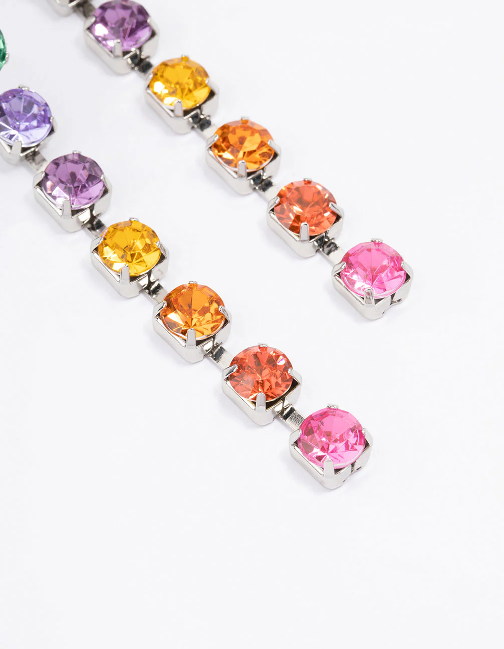 Rainbow Drop Cup Chain Earrings - Image 3