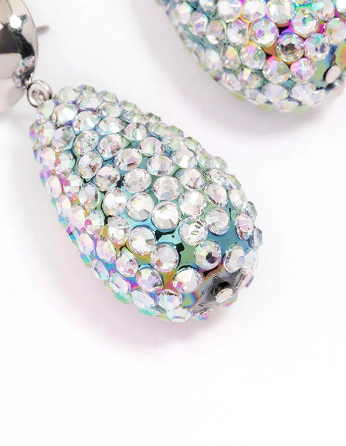 Opal Diamante Drop Earrings - Image 3