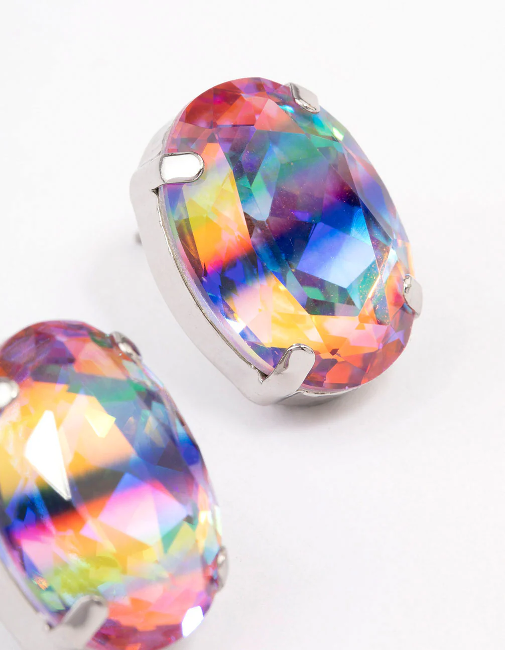 Rainbow Small Oval Stud Earrings - Image 3