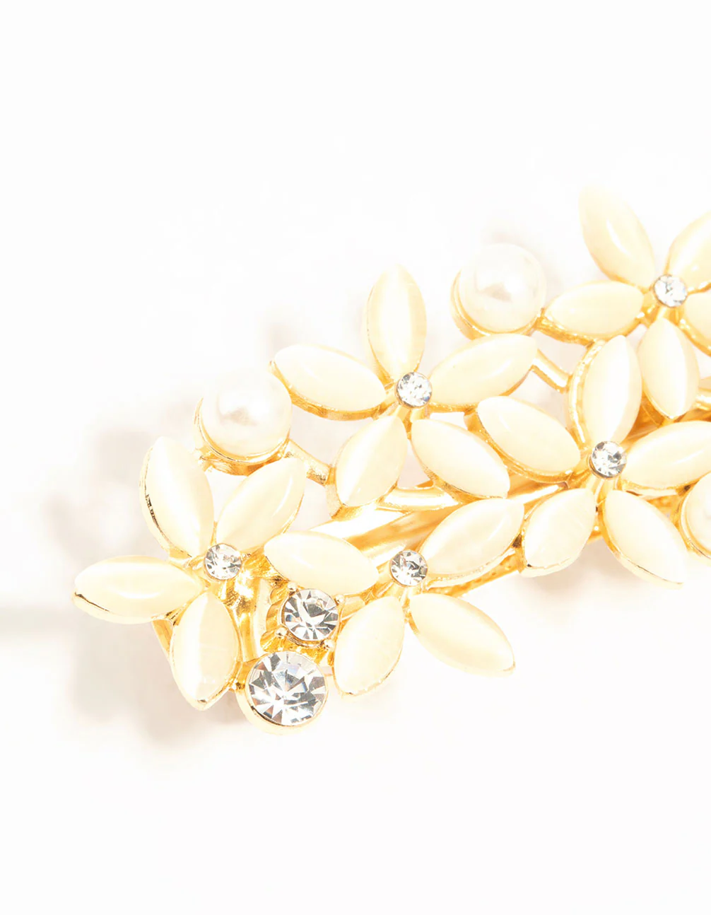 Pearl & Flower Cluster Hair Clip - Image 2