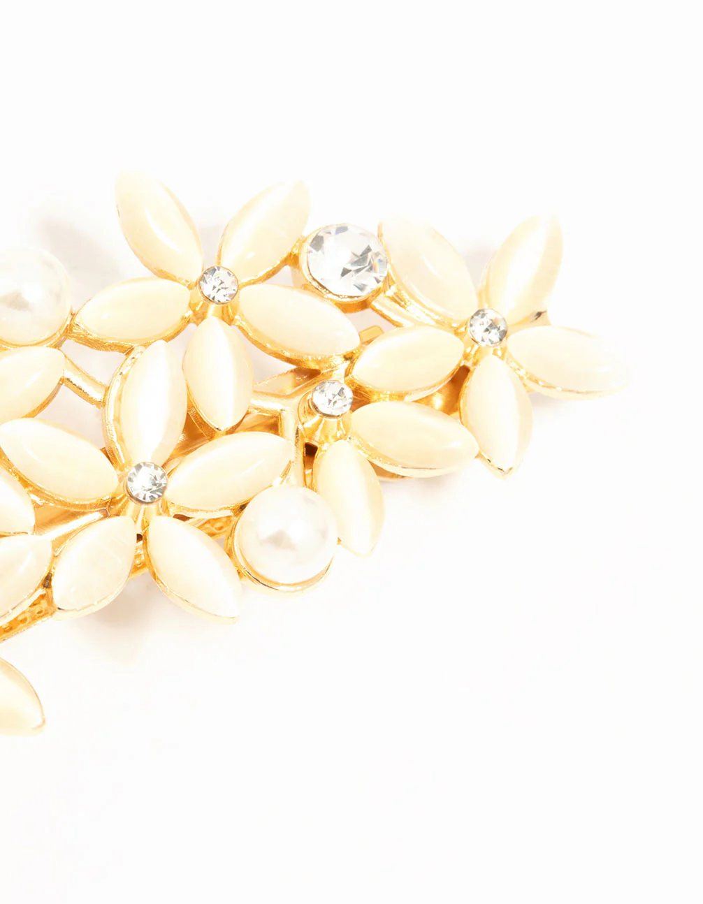 Pearl & Flower Cluster Hair Clip - Image 3