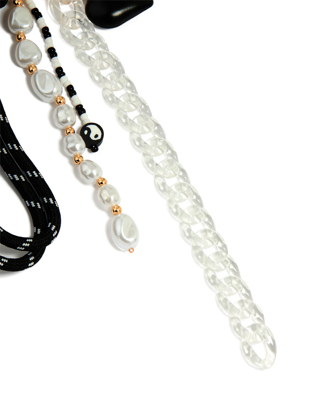 Pearl & Rope Yin Yang Heart Key Chain - Image 3