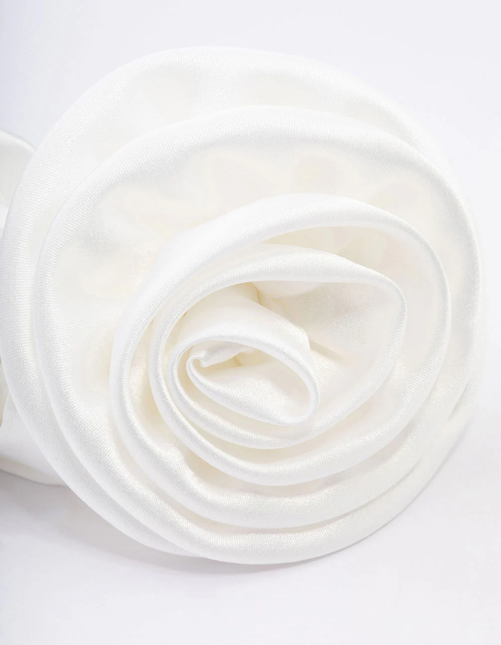 Cream Fabric Rosette Hair Scrunchie - Image 2