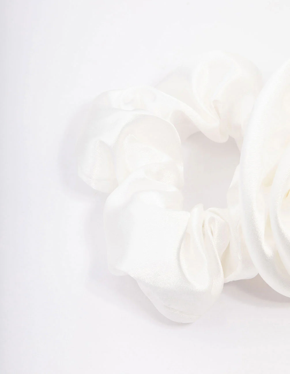 Cream Fabric Rosette Hair Scrunchie - Image 3