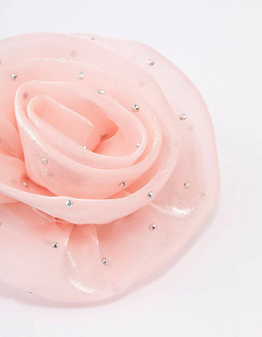 Pink Diamante Rosette Brooch & Hair Clip - Image 2