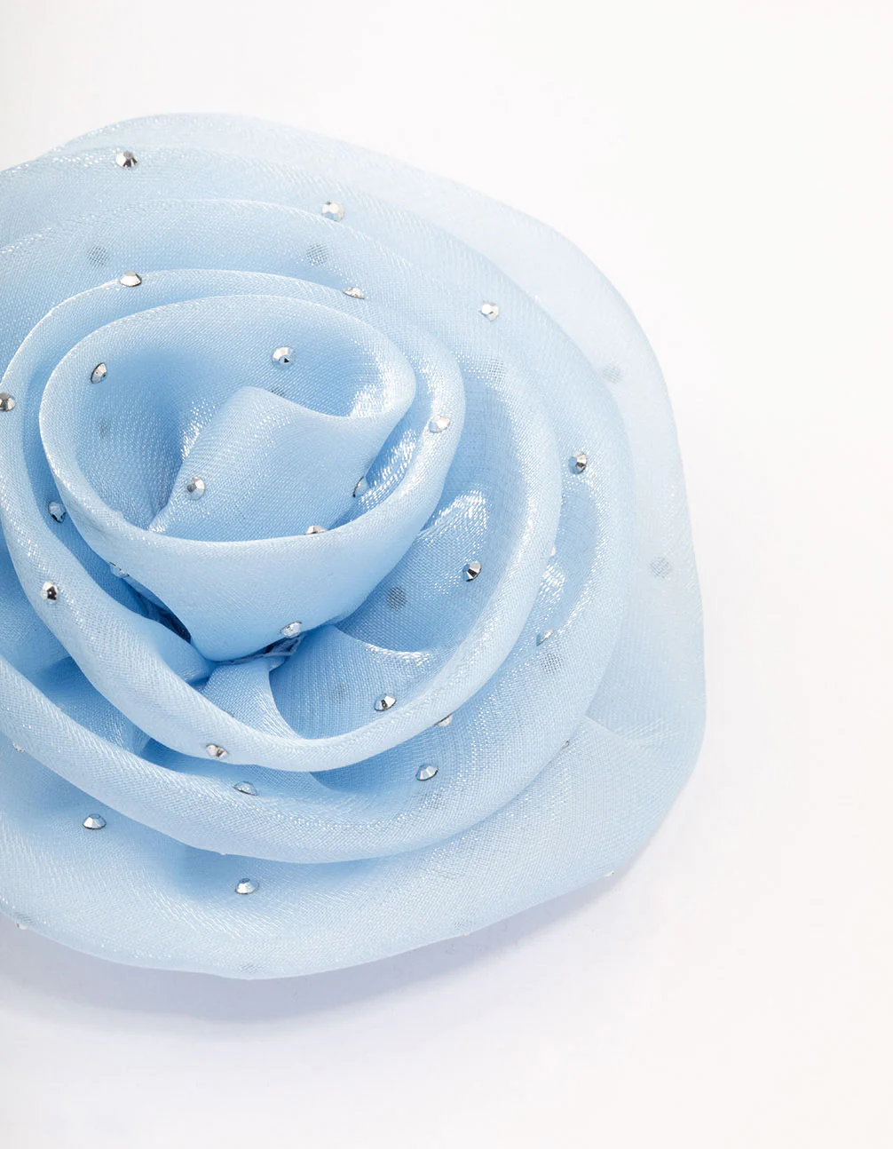 Blue Diamante Rosette Brooch & Hair Clip - Image 2