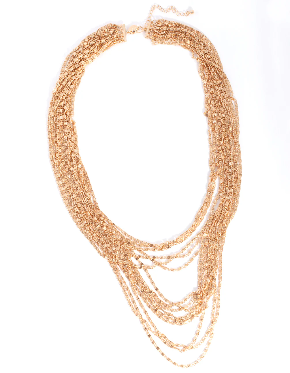 Gold Multi Row Necklace - Image 3