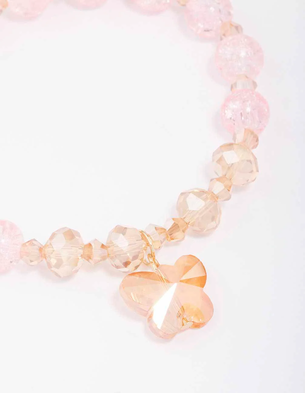 Pink Beaded Butterfly Bracelet - Image 2