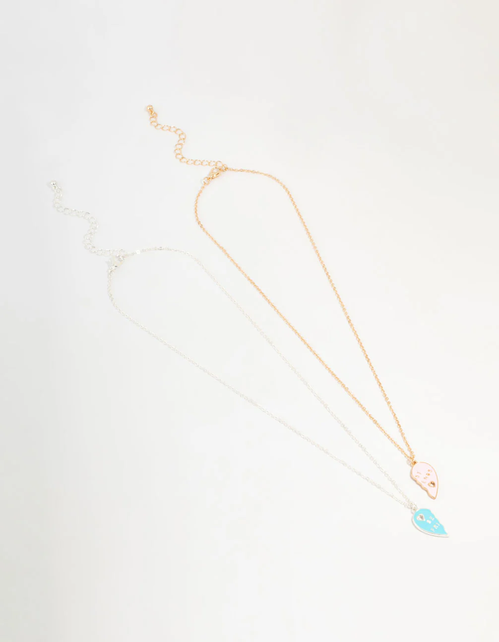 Pink & Blue Best Friends Necklaces 2-Pack - Image 3