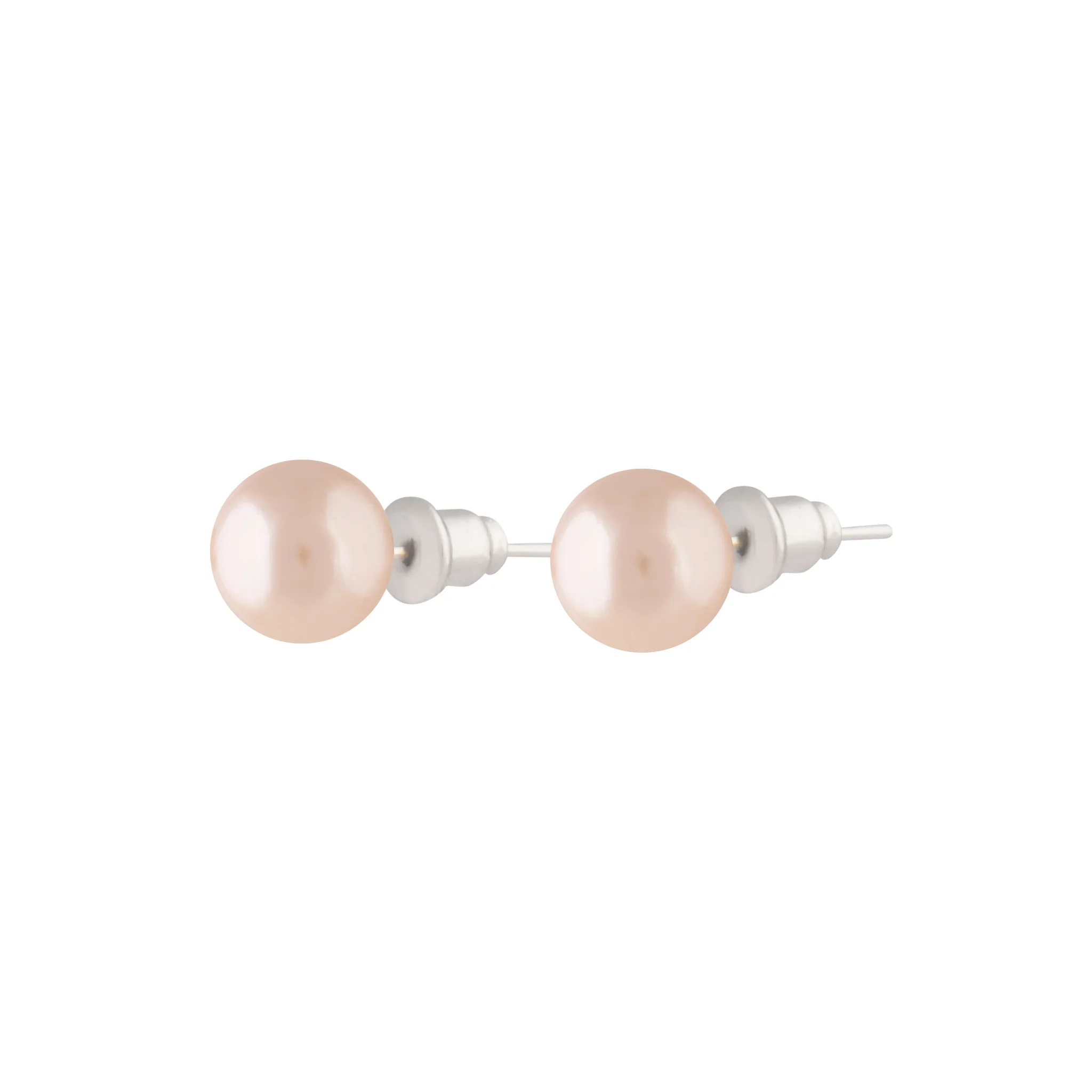 Pink Classic Ball Earrings - Image 2