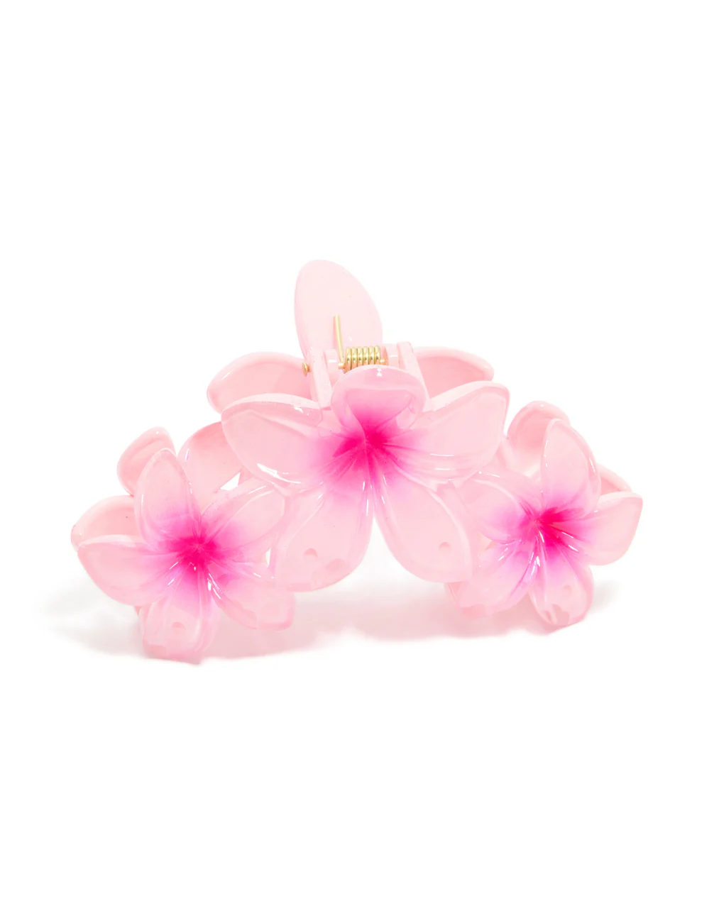 Pink Frangipani Trio Claw Clip - Image 2
