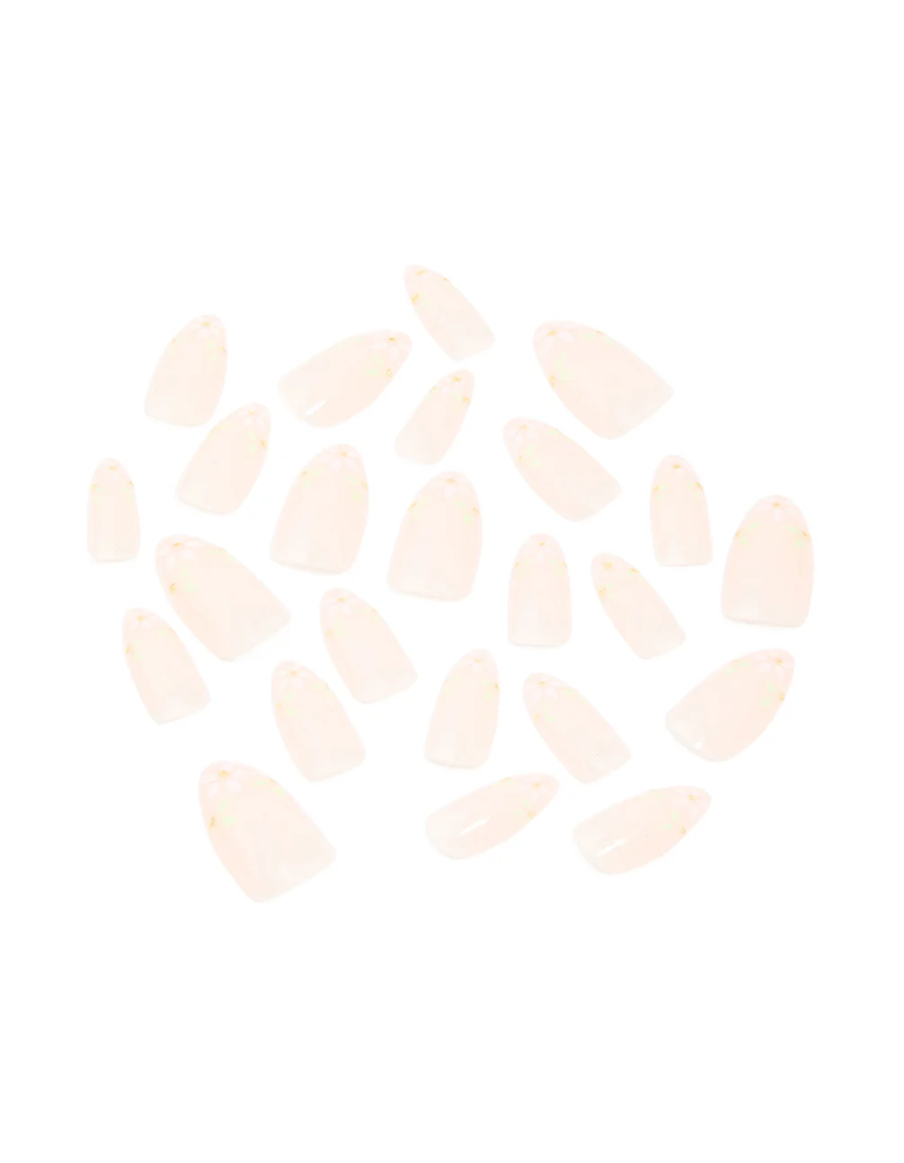 Pink French Tip Floral Art Press On Nails 24-Set - Image 2