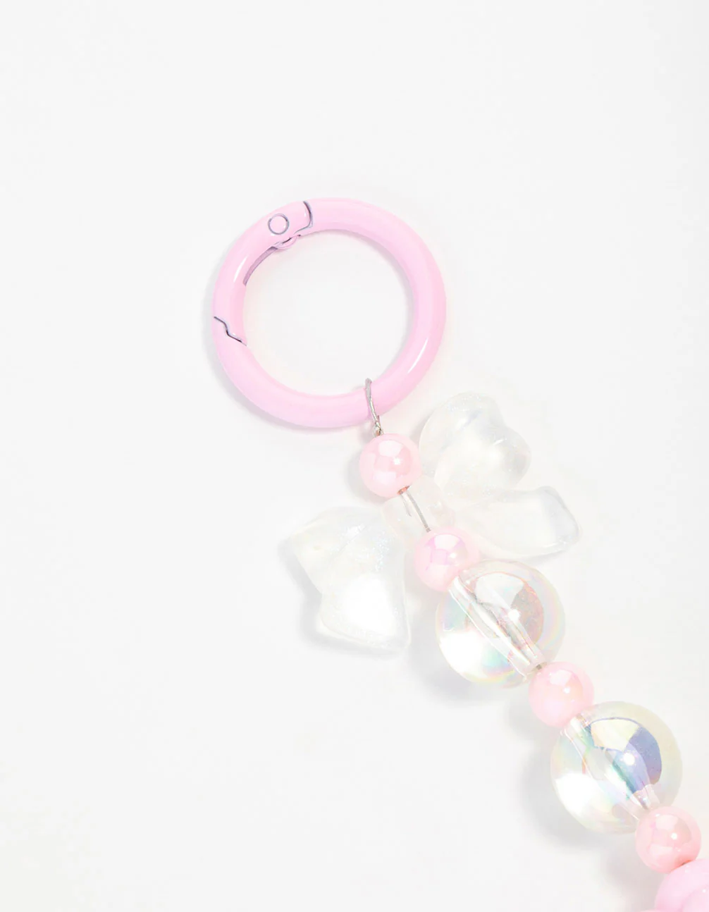 Pink Plastic Cloud Bow Keychain - Image 3